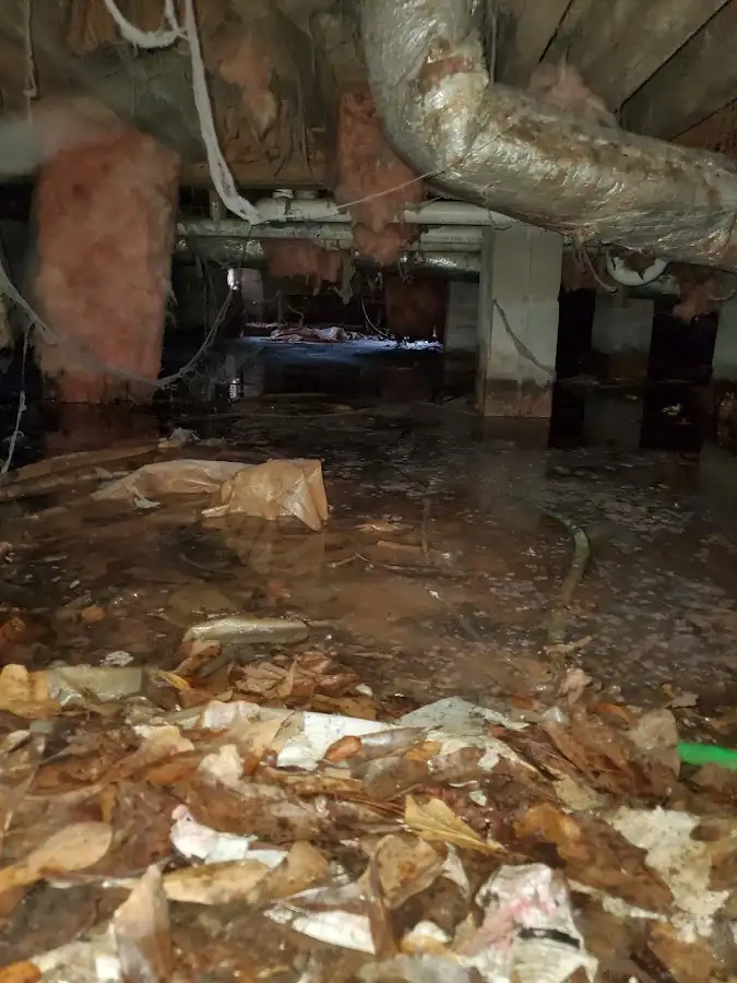 Crawl space flood assessment for Commercial Water Damage Restoration in Glencoe